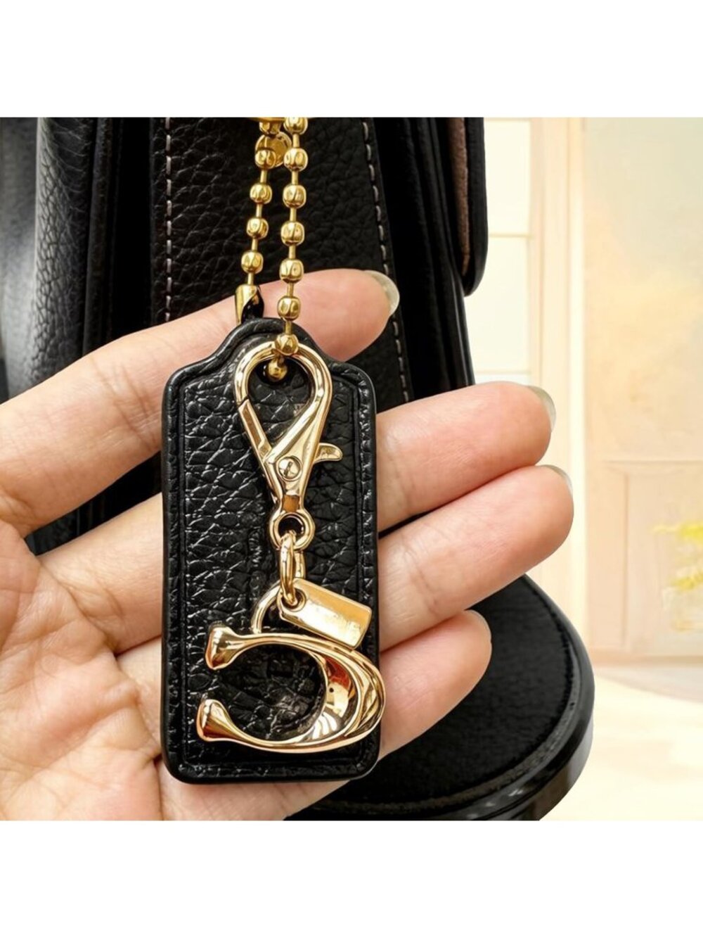 Sbredit Women's Golden 2 Piece Bag Charm For Handbags Purse Accessories - Picture 3 of 7